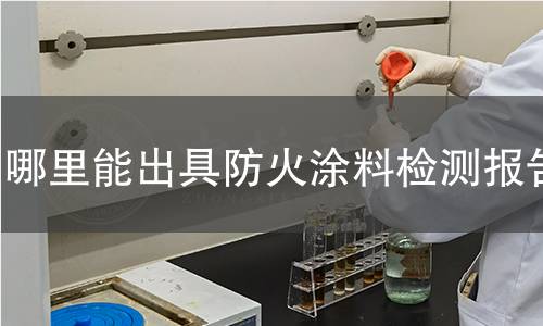 哪里能出具防火涂料檢測報告